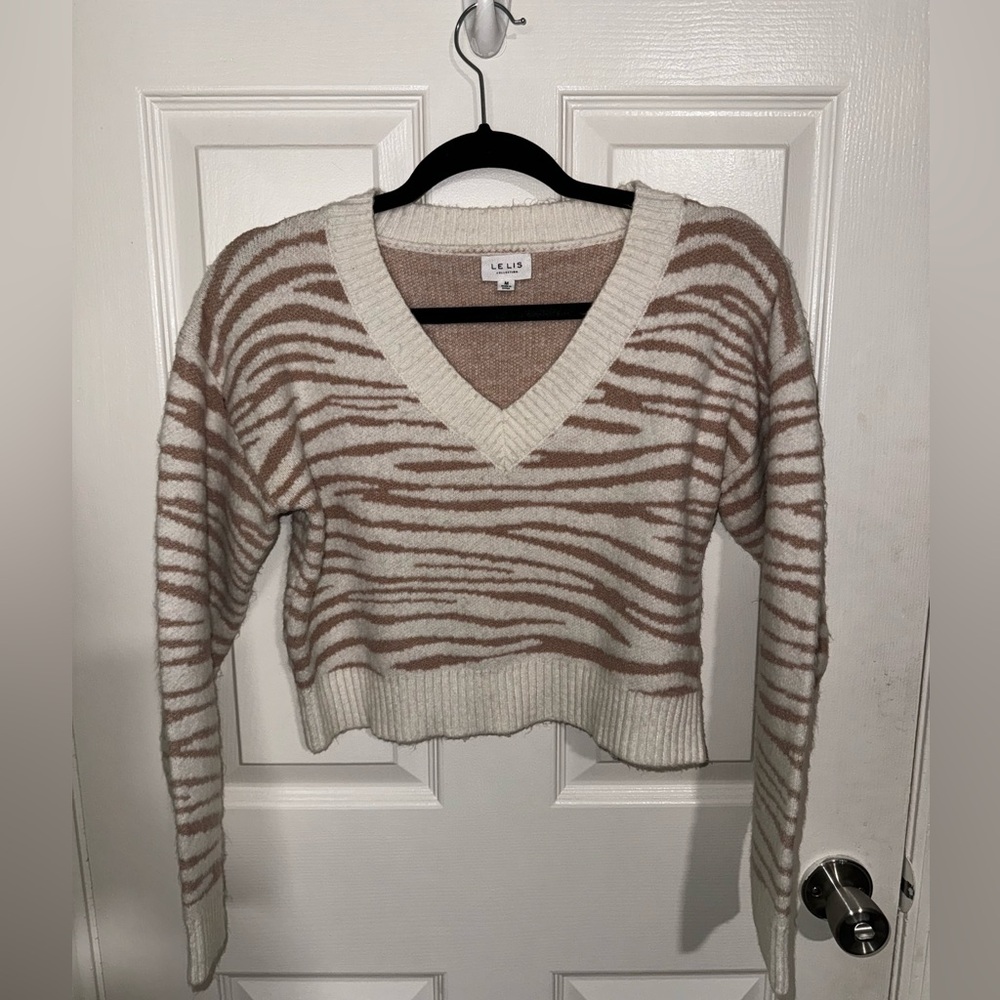 Beige Zebra Sweater